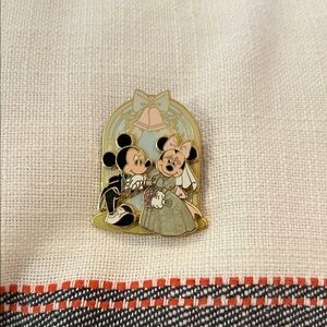 Mickey and Minnie Disney Wedding Pin